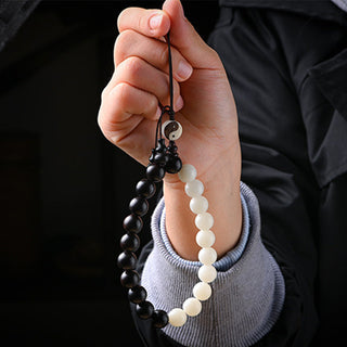 Buddha Gift Ebony YinYang Protection Bracelet Decoration