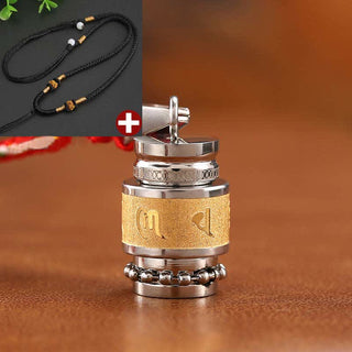 Buddha Gift Tibet Om Mani Padme Hum Shurangama Mantra Titanium Steel Wisdom Amulet Necklace Pendant