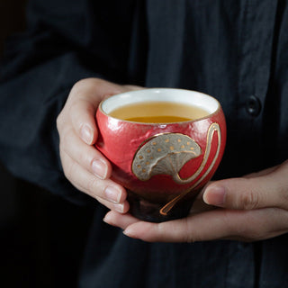 Buddha Gift Lotus Pod Engraved Teacup Kung Fu Tea Cup