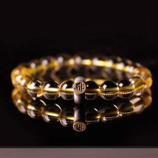 Buddha Gift 925 Sterling Silver Chinese Zodiac Natal Buddha Citrine Protection Bracelet
