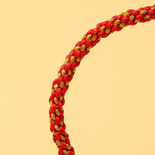 Buddha Gift Handmade Red Agate Amethyst Golden Rutilated Quartz Pink Crystal Bead Calm Braided Bracelet