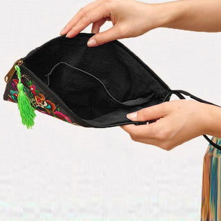 Buddha Gift Dragon Butterfly Cosmos Flower Embroidery Wallet Shopping Purse