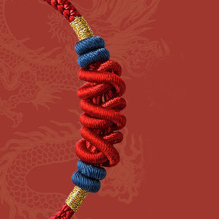 Buddha Gift 925 Sterling Silver Koi Fish Charm Wealth Success Braided Bracelet