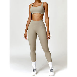 Buddha Gift Gym Sports Yoga Backless Bra Crop Tank Top Shorts