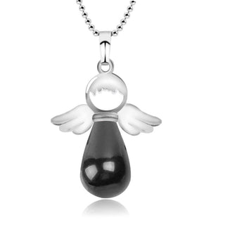 Buddha Gift Little Angel Wings Natural Crystal Luck Necklace Pendant
