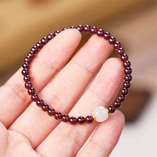 Buddha Gift Natural Garnet Jade Bead Purification Bracelet