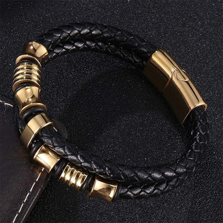 Buddha Gift Layered Leather Weave Fortune Bracelet