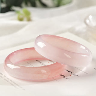 Buddha Gift Pink Golden Silk Jade Wealth Bracelet Bangle