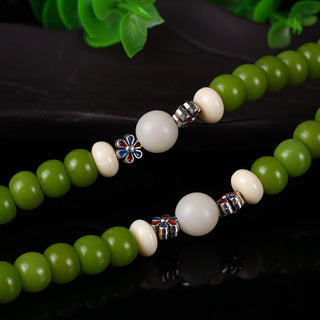 Cyan Bodhi Seed Mala 108 Beads Success Bracelet Necklace (Extra 30% Off | USE CODE: FS30)