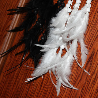 Buddha Gift Yin Yang  Dream Catcher Circular Net with Feathers Balance Decoration