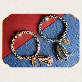 Buddha Gift Zakiram Goddess of Wealth Om Mani Padme Hum Peace Handmade Bracelet