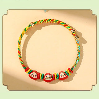 Buddha Gift Colorful Rope Zongzi Pattern Luck Handmade Child Adult Bracelet