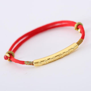 Buddha Gift Tibetan Buddhist Handmade Mani Mantra Lucky Red String Bracelet
