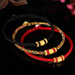 Buddha Gift Tibet 999 Gold Om Mani Padme Hum Engraved Protection Lucky Bead Bracelet