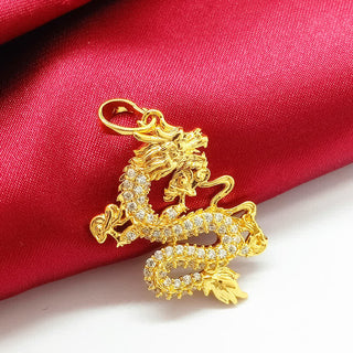 Buddha Gift Gold Dragon Protection Necklace Pendant