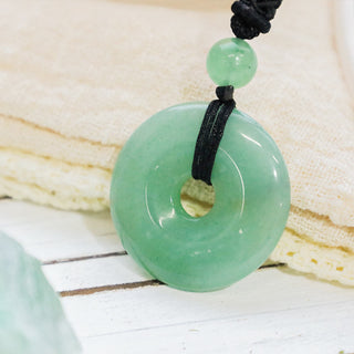 Buddha Gift Lucky Coin Pendant Healing Crystal Gemstone Necklace