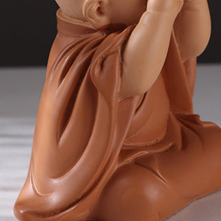Buddha Gift Small Mini Meditation Praying Monk Serenity Resin Home Decoration