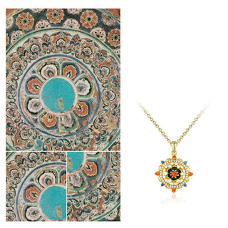Buddha Gift 925 Sterling Silver Lotus Flower Colorful Zircon New Beginning Necklace Pendant