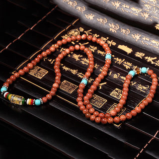 Buddha Gift 108 Mala Beads Goldstone Om Mani Padme Hum Swastika Confidence Bracelet