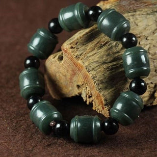 Buddha Gift Natural Cyan Jade Cure Bracelet
