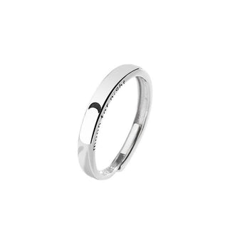 Buddha Gift 925 Sterling Silver Sun Moon Protection Adjustable Couple Ring