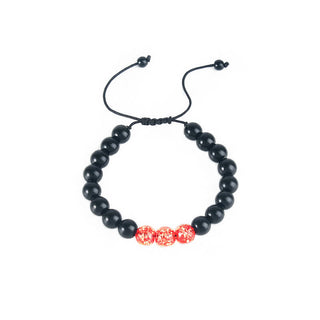 Buddha Gift Black Obsidian Luminous Glowstone Strength Bracelet