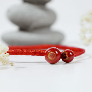 Buddha Gift FengShui Lucky Red String Ceramic Bracelet