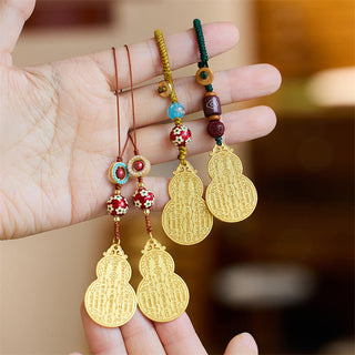 Buddha Gift Wu Lou Gourd Fu Character Tai Sui Amulet Fortune Phone Hanging Decoration Key Chain