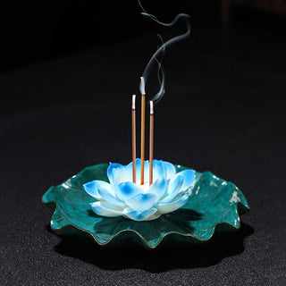 Buddha Gift Tibetan Lotus Blessing Incense Burner Decoration