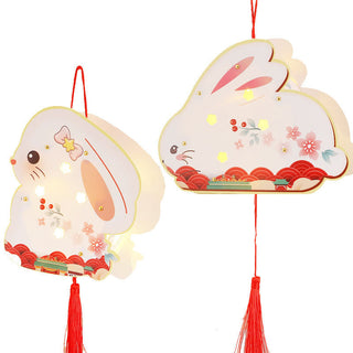 Buddha Gift DIY Good Luck Cute Rabbit Paper Lantern Lamp Mid-Autumn Festival Lantern Decoration