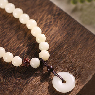 Buddha Gift Bodhi Seed Green Sandalwood Lotus Peace Buckle Harmony Double Wrap Bracelet