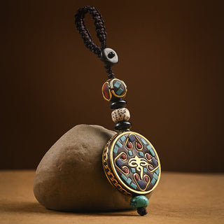 Buddha Gift Tibetan Om Mani Padme Hum Bodhi Seed Peace Key Chain