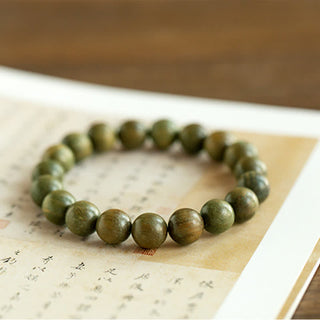 Buddha Gift Tibetan Green Sandalwood Soothing Cure Bracelet