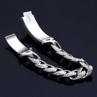 Buddha Gift Retro Dragon Scale Pattern Engraved Protection Bracelet