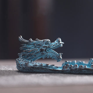 Buddha Gift Auspicious Dragon Strength Alloy Incense Burner Decoration