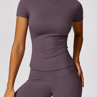 Buddha Gift Women Short Sleeve T-Shirt Top High Waist Leggings Pants For Sports Yoga