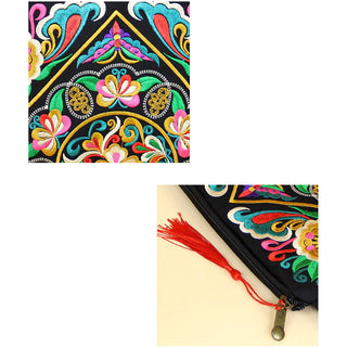 Buddha Gift Dragon Butterfly Cosmos Flower Embroidery Wallet Shopping Purse