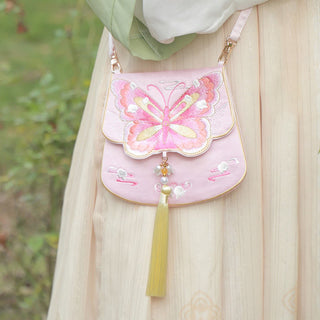 Buddha Gift Luck Embroidery Lotus Koi Fish Rabbit Flower Hanfu Bag Crossbody Bag Shoulder Bag