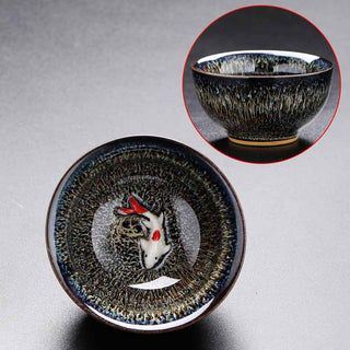 Buddha Gift Small Koi Fish Kiln Change Chinese Jianzhan Ceramic Teacup Kung Fu Tea Cup 60ml