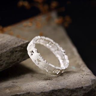 Buddha Gift Tibetan 925 Sterling Silver Om Mani Padme Hum Peace Hollow Ring