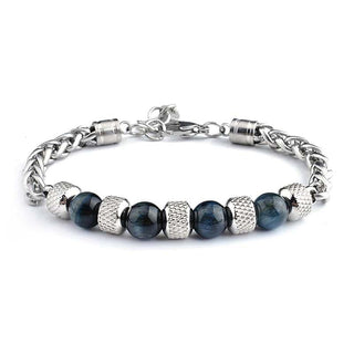 Buddha Gift Black Onyx Tiger Eye Bead Courage Bracelet