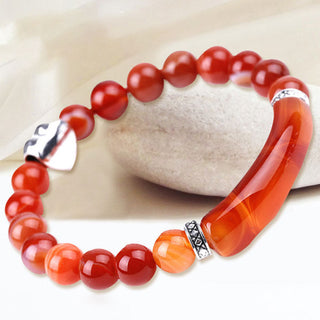 Buddha Gift Natural Crystal Beads Unisex Heart Bracelet