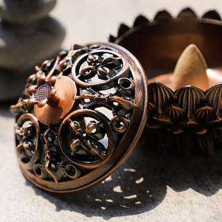 Buddha Gift Tibetan Lotus Shaped Purify Incense Burner