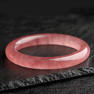 Buddha Gift Natural Strawberry Quartz Love Healing Bracelet Bangle