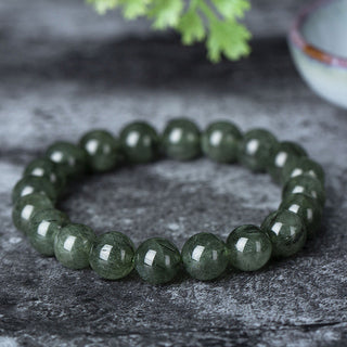 Buddha Gift Natural Green Crystal Blessing Wealth Bracelet