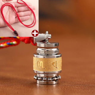 Buddha Gift Tibet Om Mani Padme Hum Shurangama Mantra Titanium Steel Wisdom Amulet Necklace Pendant