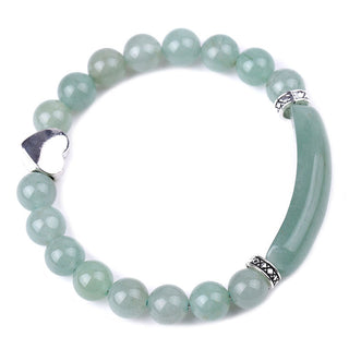 Buddha Gift Natural Crystal Beads Unisex Heart Bracelet
