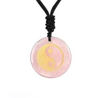 Buddha Gift Various Crystal Amethyst Tiger Eye Green Aventurine Yin Yang Spiritual Necklace Pendant