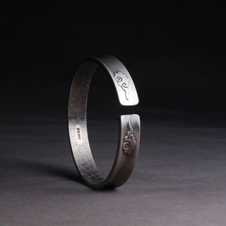 Buddha Gift 999 Sterling Silver Yin Yang Auspicious Clouds Balance Harmony Bracelet