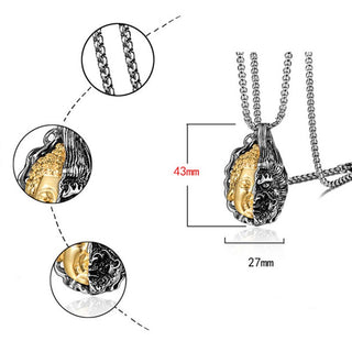 Buddha Gift Half Buddha Half Devil Powerful Necklace